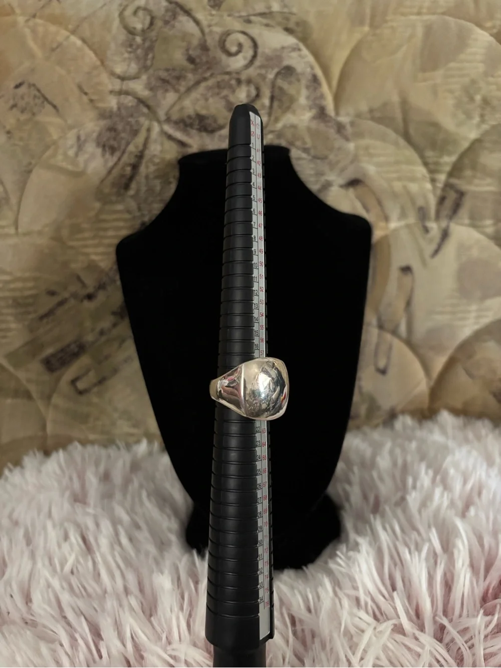 925 Sterling Silver Thailand Vintage Modernist Dome Statement Ring - Size 9